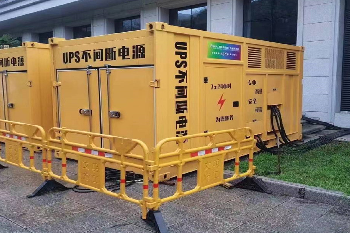 阳春发电机租赁施工现场