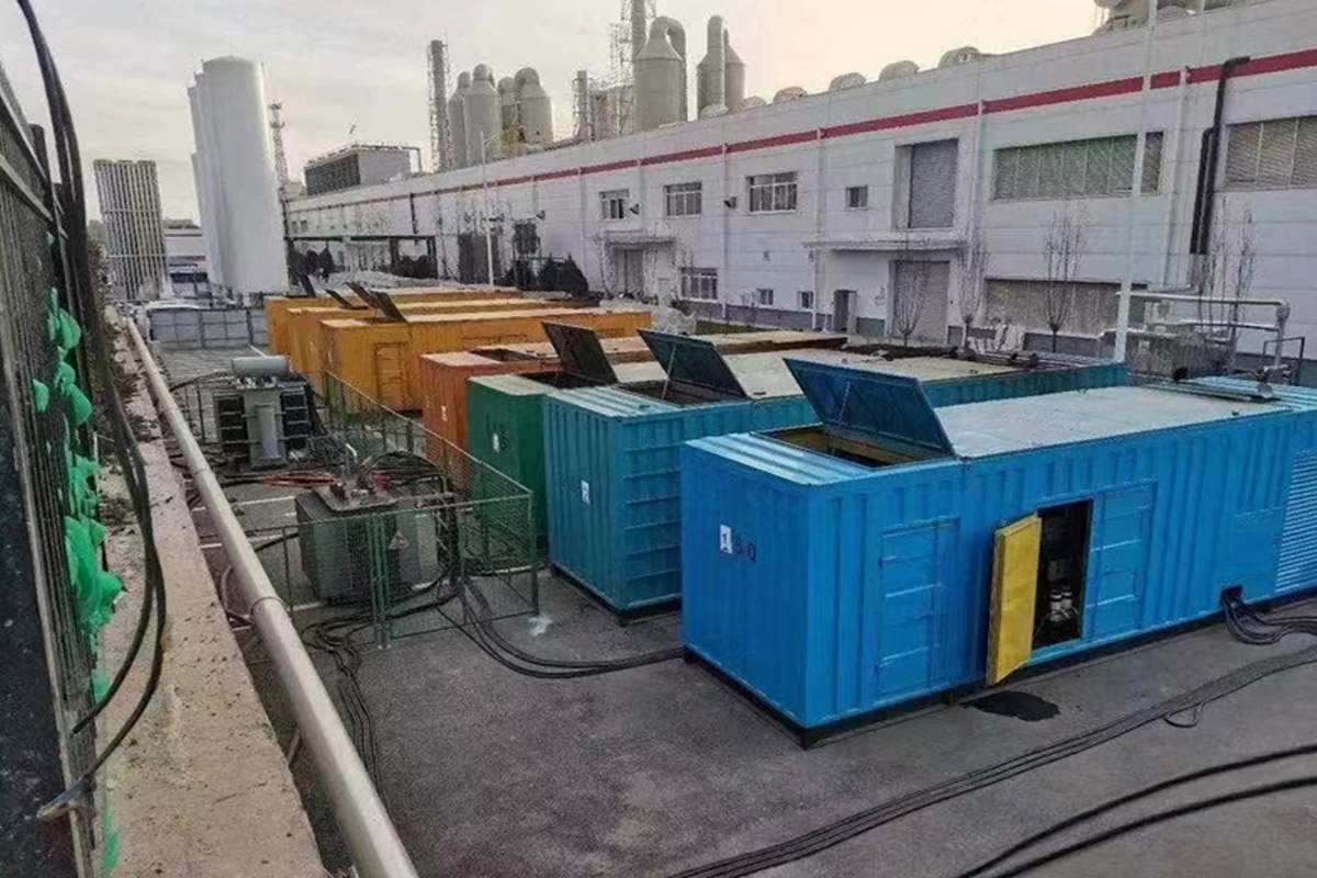 阳春发电机租赁施工现场